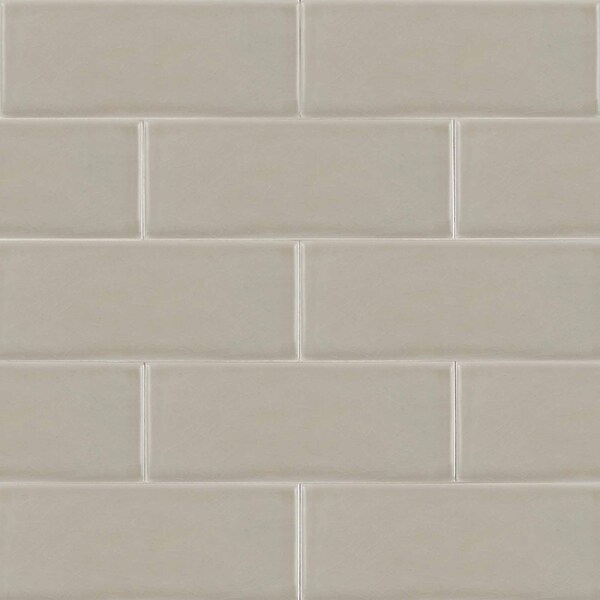 Portico Pearl Handcrafted 4 In. X 12 In. Glossy Ceramic Wall Tile, 15PK
